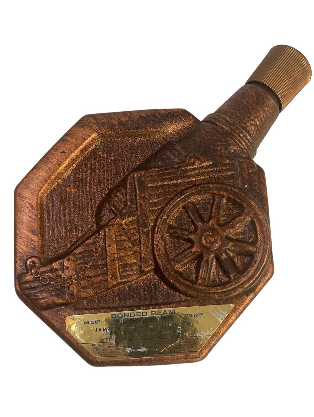 Vintage 1795 Bonded Beam Bronze Cannon Shaped Jim Beam Liquor Bottle Decanter